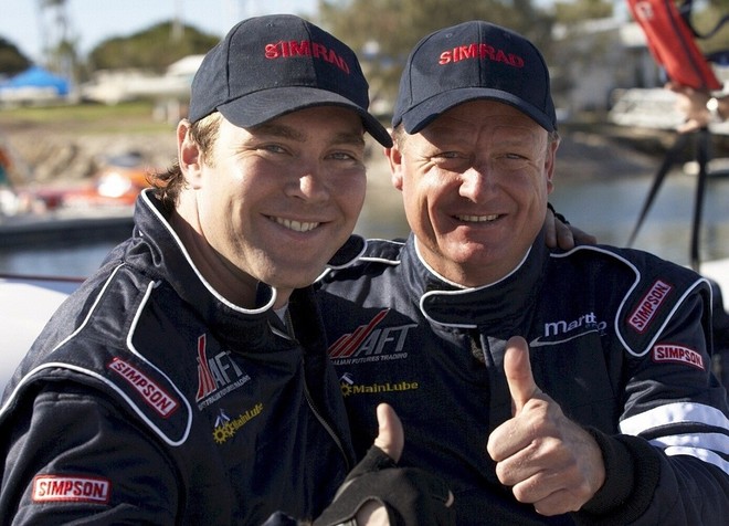 Luke Durman (left) and Ross Willaton, carrying Australia’s hopes in Superboat Unlimited.  - key west offshore © Maritimo . http://www.maritimo.com.au